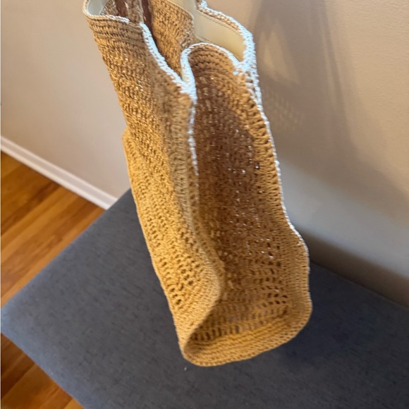 Tory Burch Tan Woven Tote Bag - Picture 9 of 11